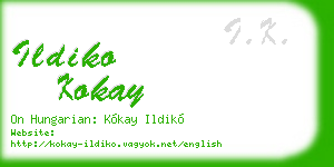 ildiko kokay business card