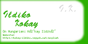 ildiko kokay business card